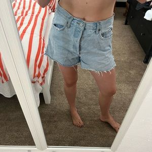 agolde denim shorts